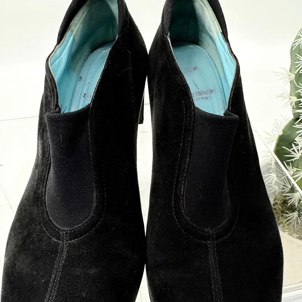 Thierry Rabotin Drosera Heeled Pumps Booties Black Suede Ergonomic 39.5
